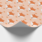 Fox Face Heart Animal Geschenkpapier (Ecke)