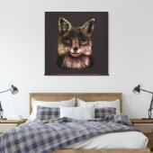 Fox-Face-Holzwand-Kunst Leinwanddruck (Insitu (Schlafzimmer))