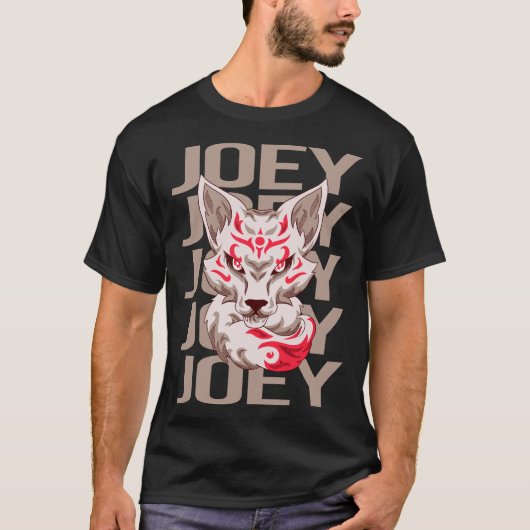 Fox Face - Joey Name T-Shirt (Vorderseite)