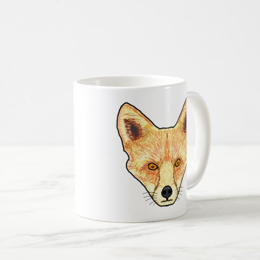 Fox Face Kaffeetasse (VorderseiteRechts)