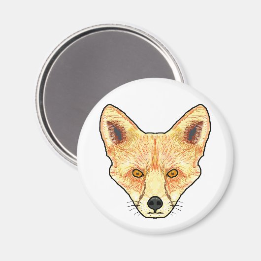 Fox Face Magnet (Vorderseite/Rückseite)