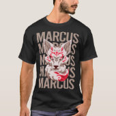 Fox Face - Marcus Name T-Shirt (Vorderseite)