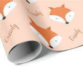 Fox Face Name Animal Geschenkpapier (Rolleneckpunkt)