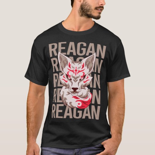 Fox Face - Reagan Name T-Shirt (Vorderseite)