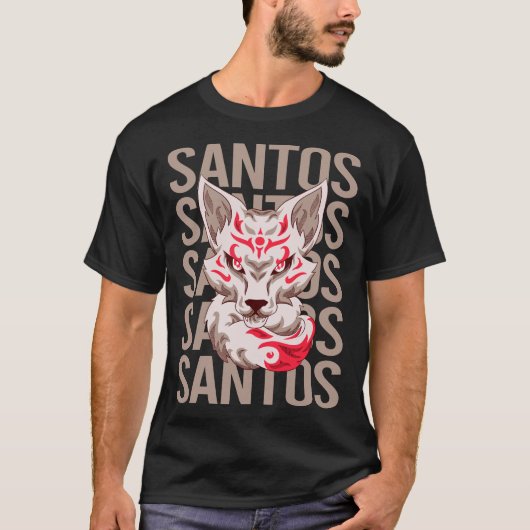 Fox Face - Santos Name T-Shirt (Vorderseite)