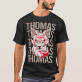 Fox Face - Thomas Name T-Shirt (Vorderseite)