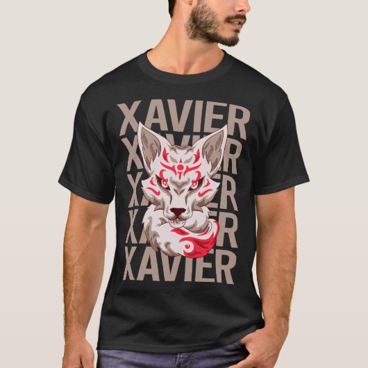 Fox Face - Xavier Name T-Shirt (Vorderseite)