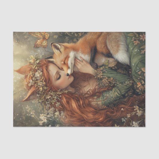 Fox Fairy Tissue Paper Seidenpapier (Vorderseite)