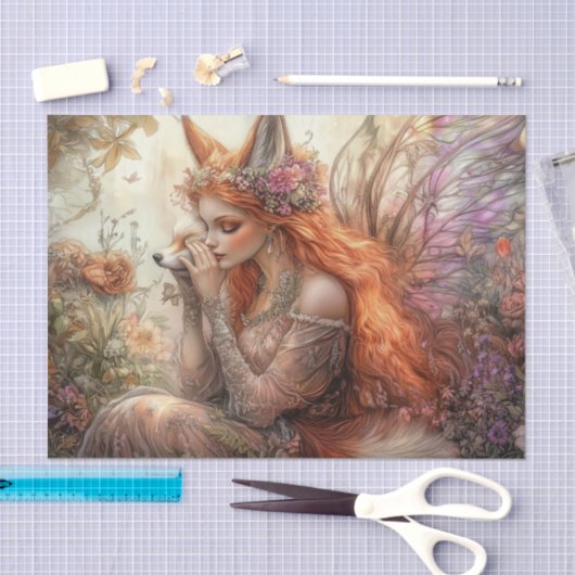 Fox Fairy Tissue Paper Seidenpapier (Handwerk)