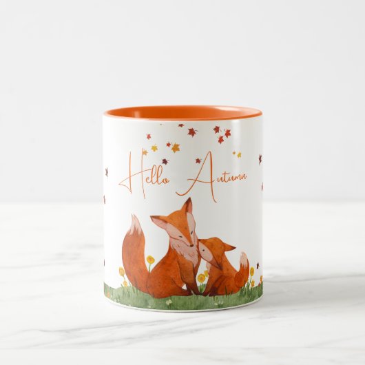 Fox Fall Herbst lässt Kaffeepause Tasse (Mittel)