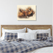 Fox-Familie Leinwanddruck (Insitu (Schlafzimmer))