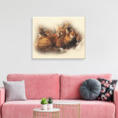 Fox-Familie Leinwanddruck (Insitu (Wohnzimmer))