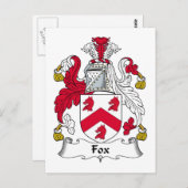 Fox-Familienwappen Postkarte (Vorne/Hinten)