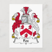 Fox-Familienwappen Postkarte (Vorderseite)