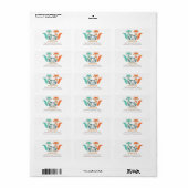 Fox Family Address Label mit 4 Fox Adressaufkleber (Vorne)