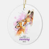 Fox Family First Christmas As A Mommy Personalized Keramik Ornament (Links)