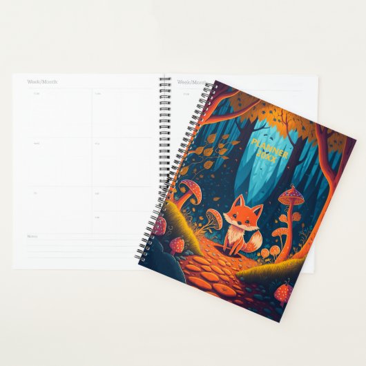 Fox Fantasy Animal Forest Illustration 2026 Yearly Planer (Anzeige)