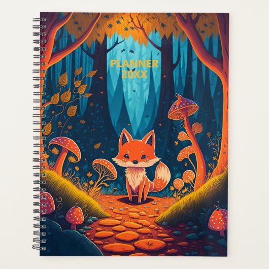 Fox Fantasy Animal Forest Illustration 2026 Yearly Planer (Vorderseite)