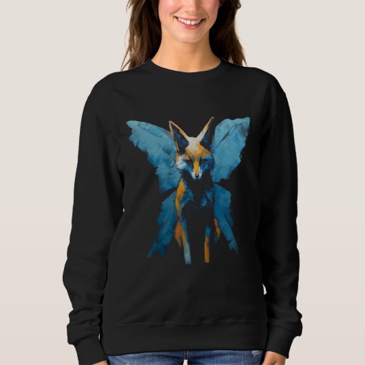 Fox Fantasy Artwork - Animal Art Fox Sweatshirt (Vorderseite)