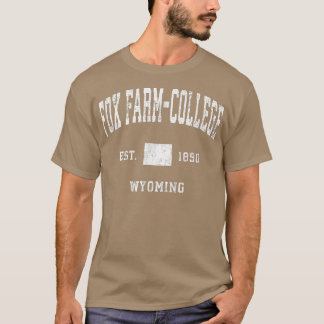 Fox Farm Uni Wyoming WY Vintag Athletic Sport T-Shirt