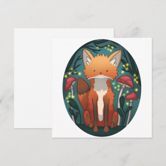 Fox  feiertagskarte (Vorne/Hinten)