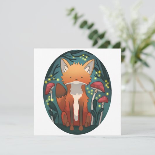 Fox  feiertagskarte (Stehend Vorderseite)