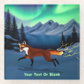 Fox Fire - Northern Lights Glasuntersetzer (Vorderseite)