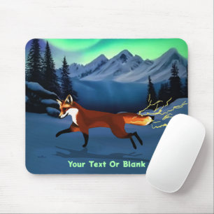 Fox Fire - Northern Lights Mousepad