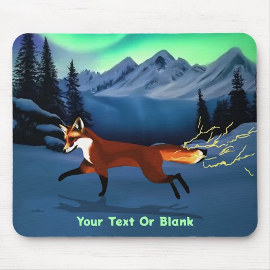 Fox Fire - Northern Lights Mousepad (Vorne)