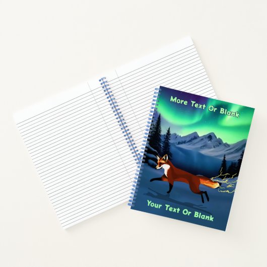 Fox Fire - Northern Lights Notizblock (Innenseite)