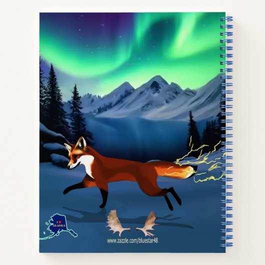 Fox Fire - Northern Lights Notizblock (Rückseite)