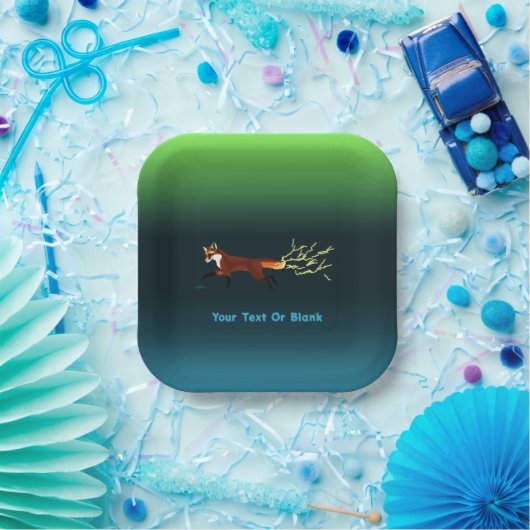 Fox Fire - Northern Lights Pappteller (Party)