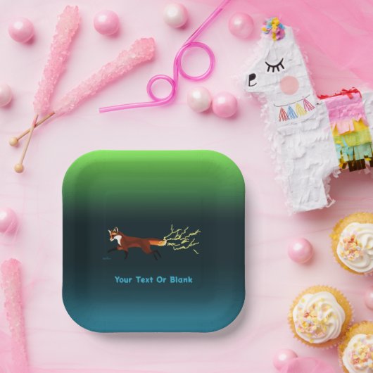 Fox Fire - Northern Lights Pappteller (Party)