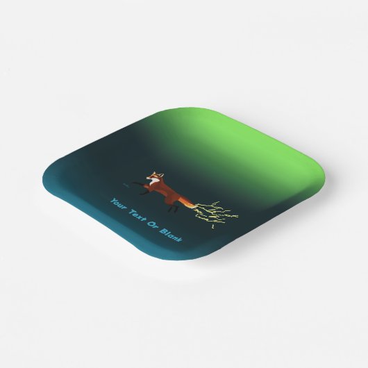 Fox Fire - Northern Lights Pappteller (Gewinkelt)