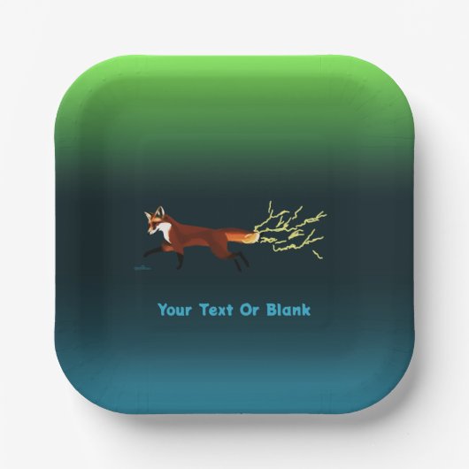 Fox Fire - Northern Lights Pappteller (Vorderseite)