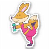 Fox Fitness Dumbbell Aufkleber (Vorderseite)