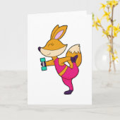 Fox Fitness Dumbbell Karte (Gelbe Blume)