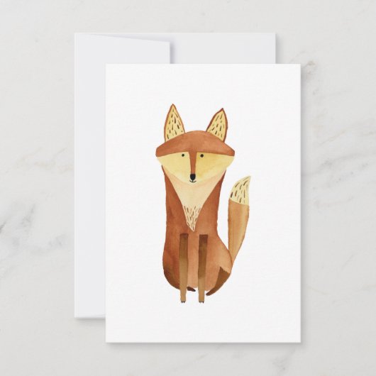 Fox Flat Note Card, Blank Dankeskarte (Vorderseite)