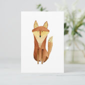 Fox Flat Note Card, Blank Dankeskarte (Stehend Vorderseite)