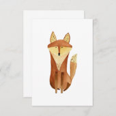 Fox Flat Note Card, Blank Dankeskarte (Vorne/Hinten)