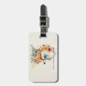 Fox Flower Crown Watercolor                        Gepäckanhänger (Vorderseite vertikal)