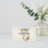 Fox Flower Crown Watercolor Visitenkarte (Stehend Vorderseite)