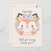 Fox Flower Girl Vorschlag Card Postkarte (Vorne/Hinten)