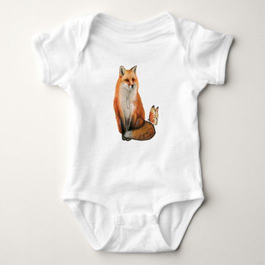 Fox & Flutter Baby Strampler (Vorderseite)