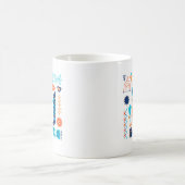 Fox Folk Art Floral Muster | Art Kaffeetasse (Mittel)