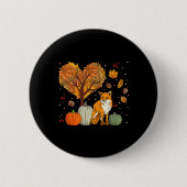Fox for Women Men Tierherbstsaison Button (Vorderseite)