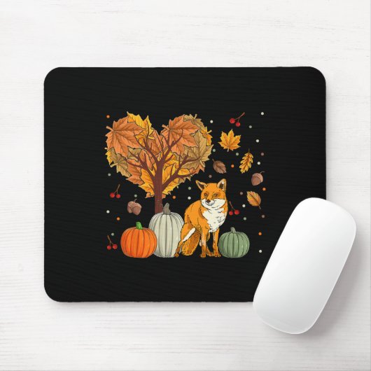 Fox for Women Men Tierherbstsaison Mousepad (Mit Mouse)