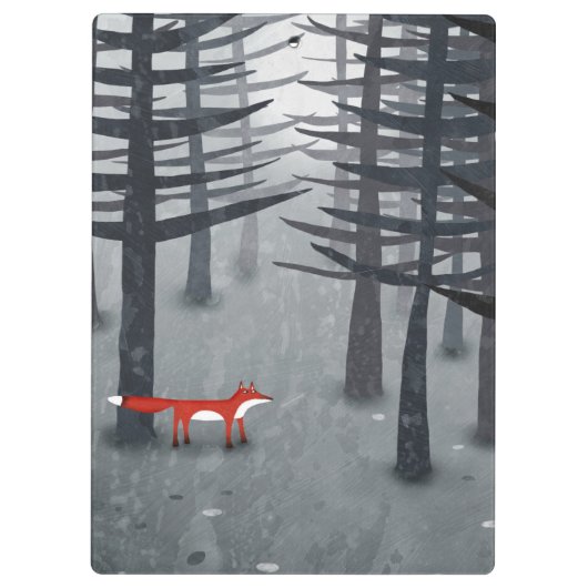 Fox Forest Art Klemmbrett (Rückseite)
