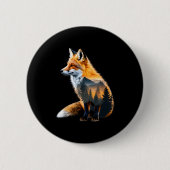 Fox Forest Nature Lover Mountains Hiking Camng Bus Button (Vorderseite)