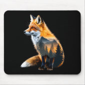 Fox Forest Nature Lover Mountains Hiking Camng Bus Mousepad (Vorne)